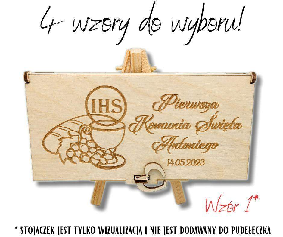 Pudełko na gotówkę Komunia Święta 4 wzory! 1