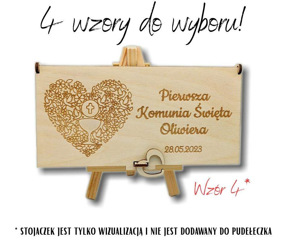 Pudełko na gotówkę Komunia Święta 4 wzory! 4