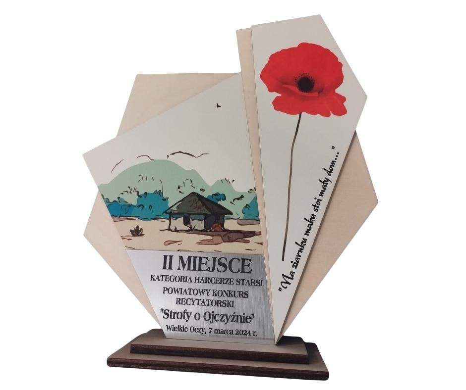 Statuetka drewniana warstwowa wzór 5 konkursowa 26cm 1