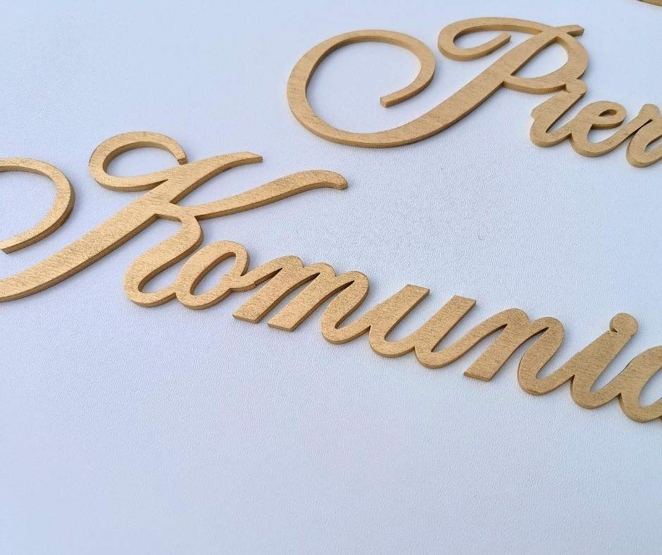 Koło Komunia Święta z imieniem Biel + Złoty Średnica do wyboru 2