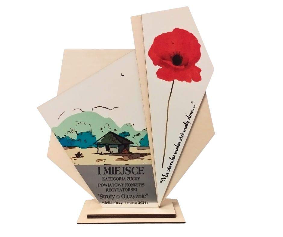 Statuetka drewniana warstwowa wzór 5 konkursowa 26cm 0