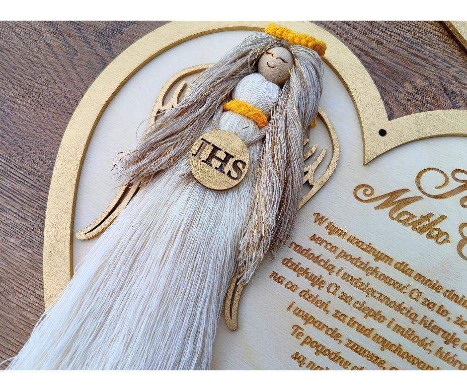 Podziękowanie Komunia Święta z sercem i aniołem z markamy Złote elementy. 4