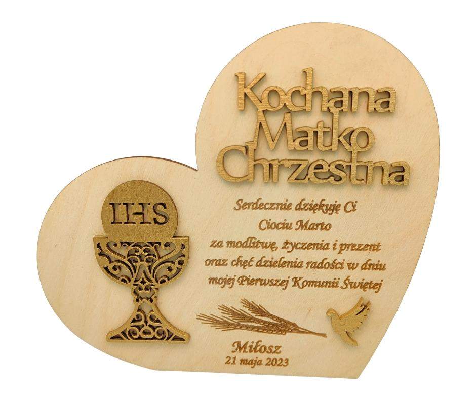 Podziękowanie Serce Dla Matki Chrzestnej 0