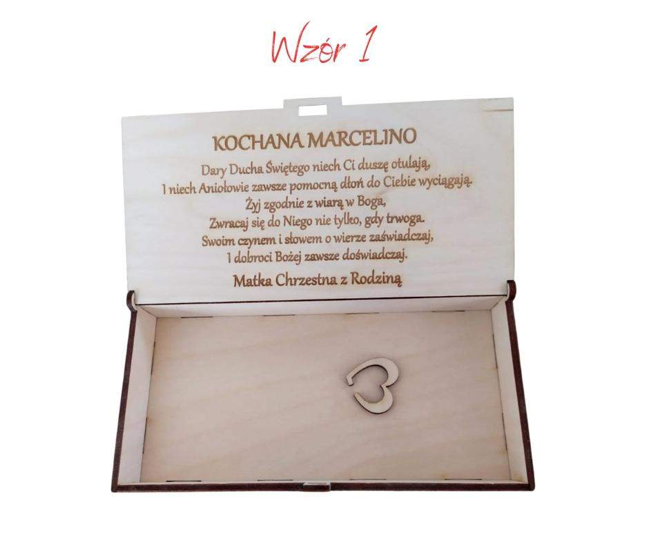 Pudełko na pieniądze Bierzmowanie 2 wzory! 2